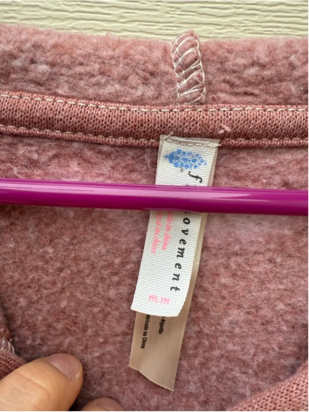 Free People Movement Lace Up Tie Dye Hoodie Pink White Medium